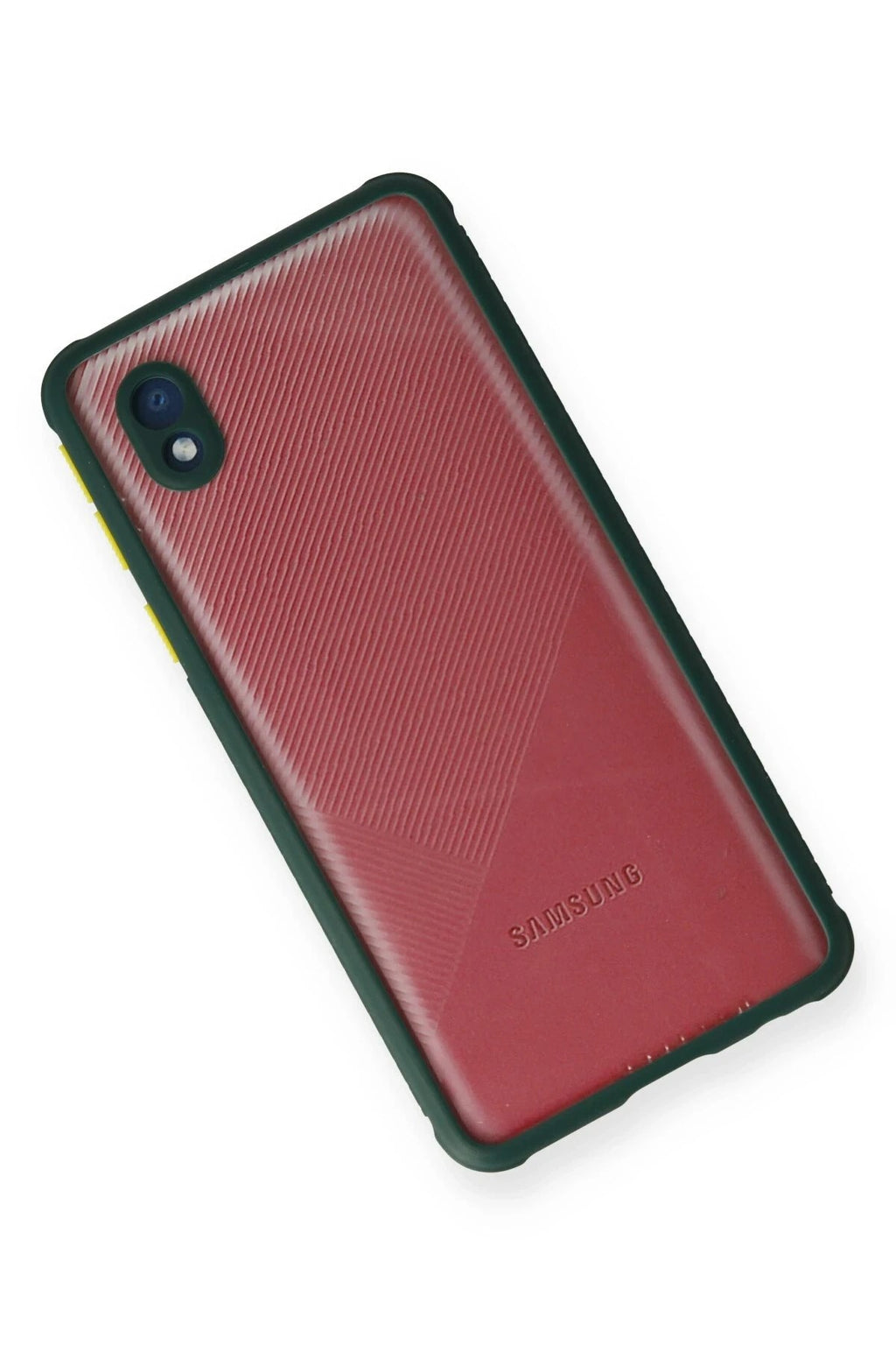 Mey İthalat® Samsung Galaxy A01 Core Kılıf Miami Şeffaf Silikon - Koyu Yeşil