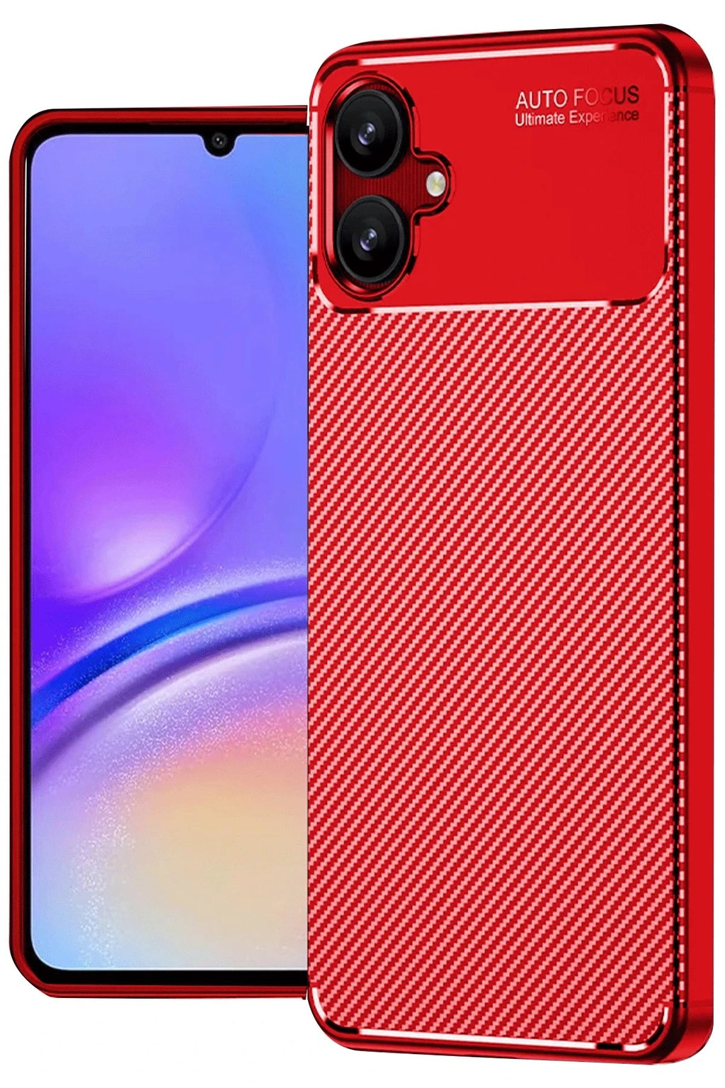 Mey İthalat® Samsung Galaxy A06 Kılıf Auto Focus Karbon Kapak - Kırmızı