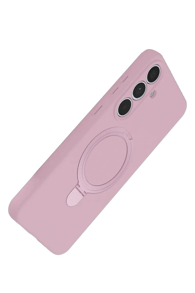 Mey İthalat® Samsung Galaxy S25 FE Regal Magsafe Standlı Kapak - Açık Pembe