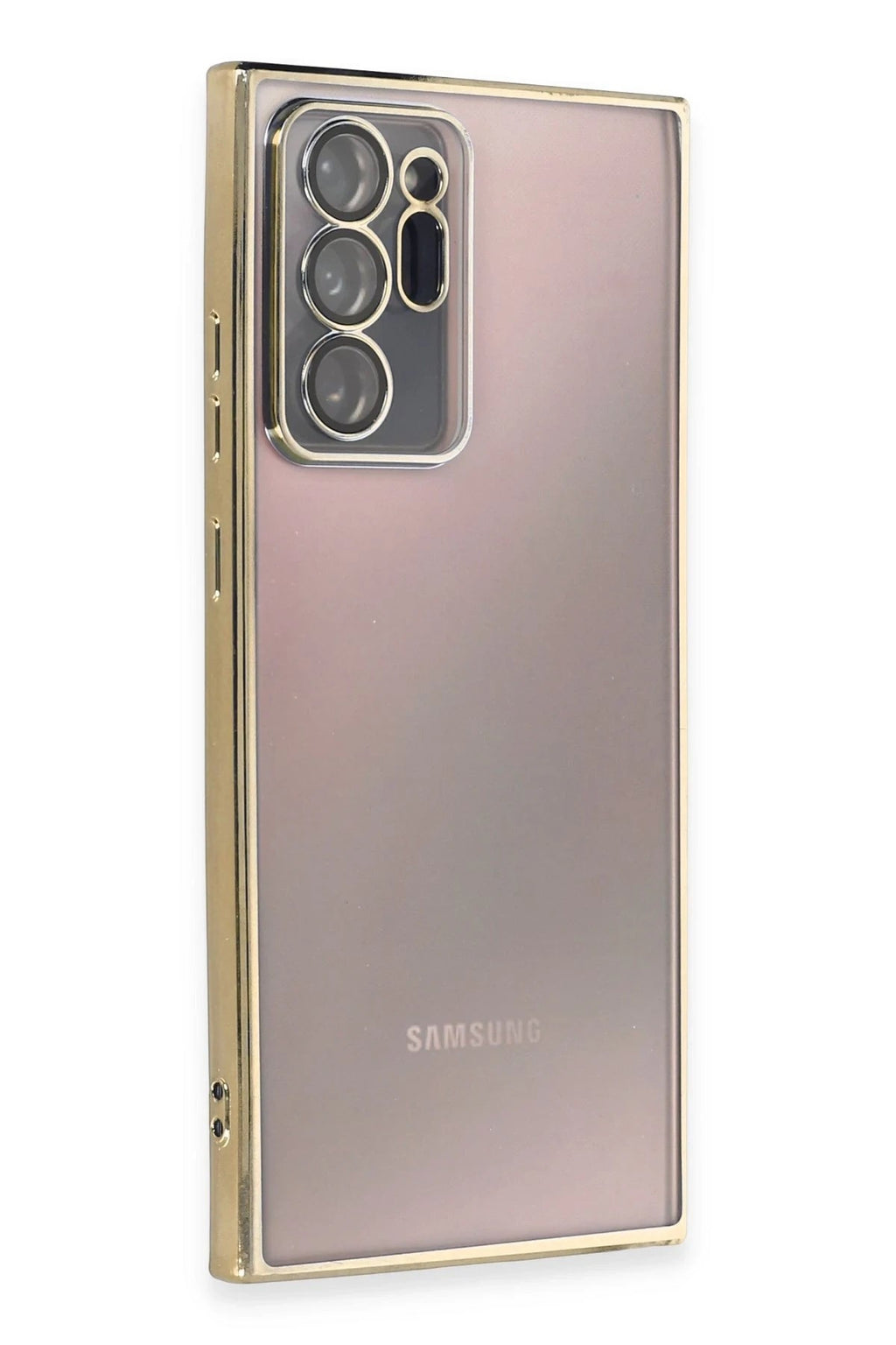 Mey İthalat® Samsung Galaxy Note 20 Ultra Kılıf Lensli Silikon - Gold