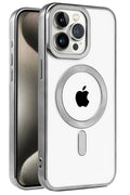 Mey İthalat® iPhone 15 Pro Max Kılıf Kronos Magsafe Kapak - Titanyum Gri