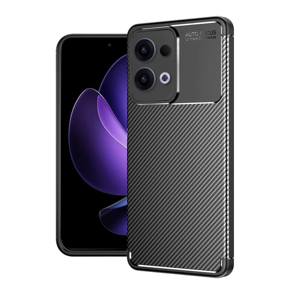 Mey İthalat® Reno 13 Pro Kılıf Auto Focus Karbon Kapak - Siyah