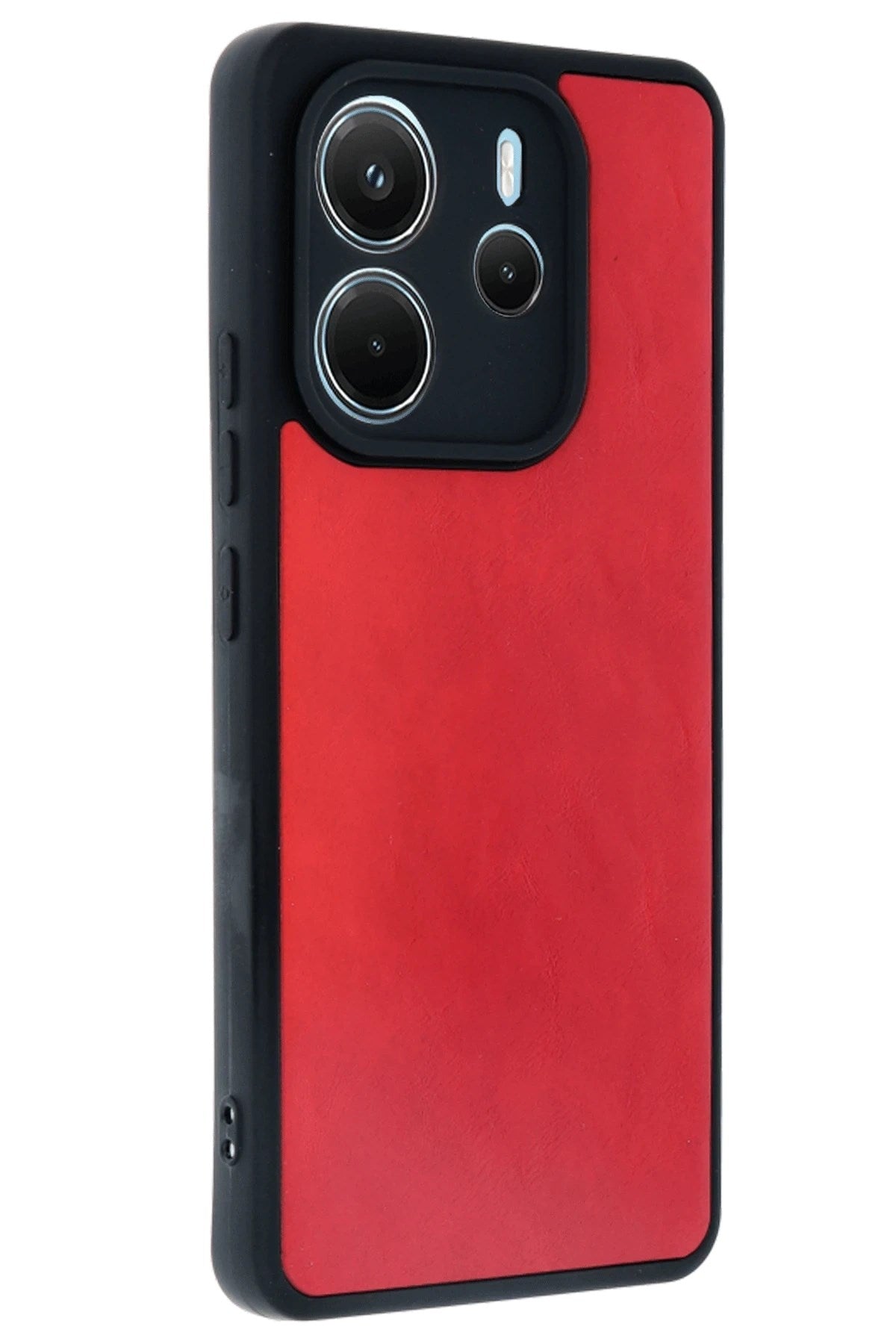 Mey İthalat® Redmi Note 14 4G Kılıf Aras Deri Kapak - Kırmızı