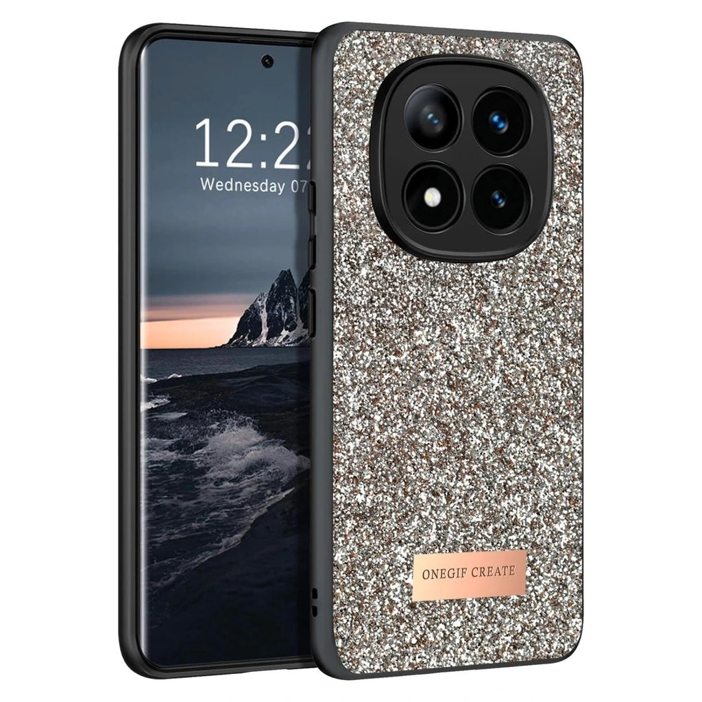 Mey İthalat® Redmi Note 14 Pro 4G Bright Simli Kapak - Gold