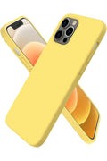 Mey İthalat® iPhone 12 Pro Kılıf First Silikon - Sarı