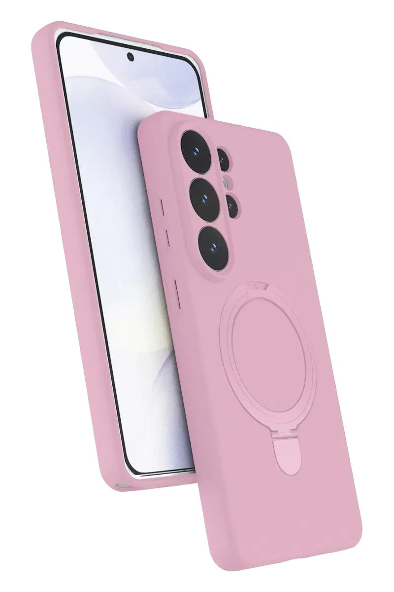 Mey İthalat® Samsung Galaxy S26 Ultra Regal Magsafe Standlı Kapak - Açık Pembe