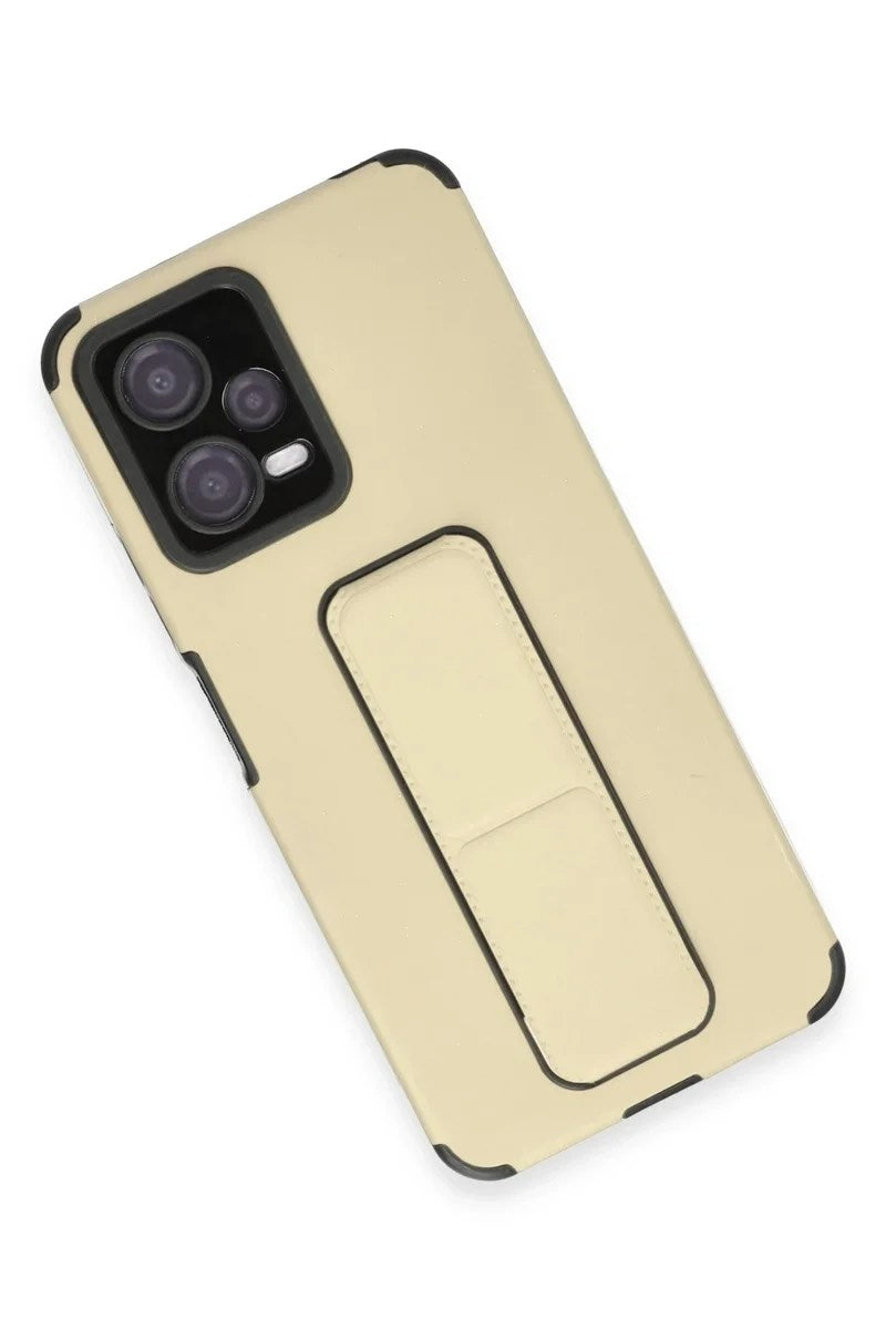 Mey İthalat® Poco X5 5G Kılıf Mega Standlı Silikon - Gold
