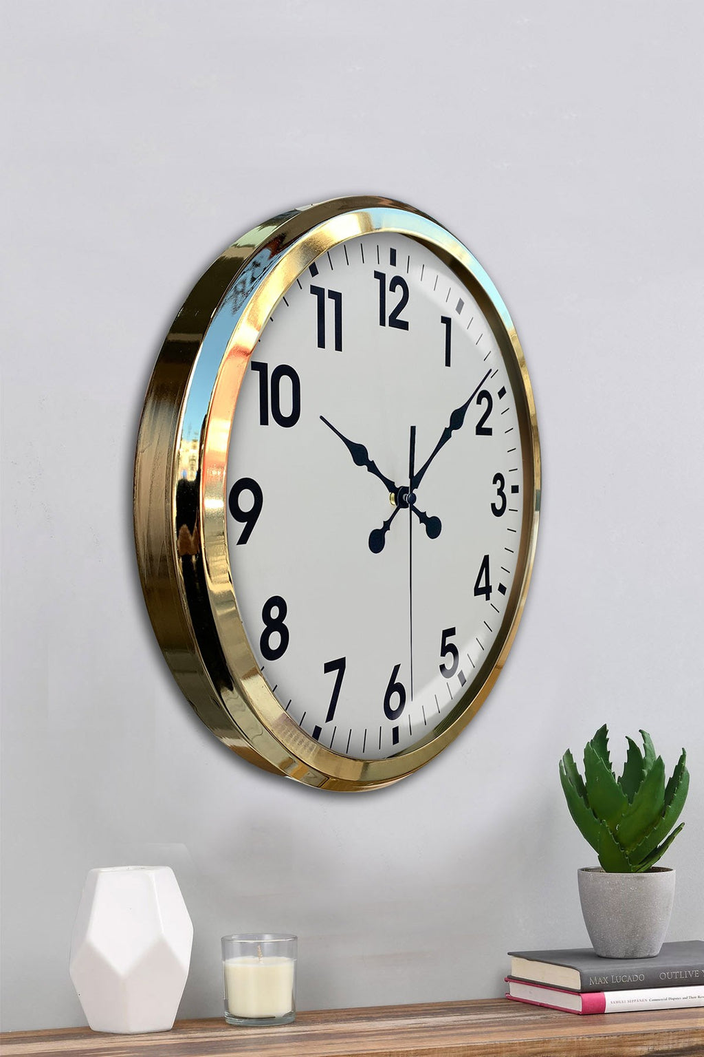 Gold Standart 52 Cm Metal Zarif Duvar Saati