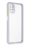 Mey İthalat® Samsung Galaxy M51 Kılıf Miami Şeffaf Silikon - Lila