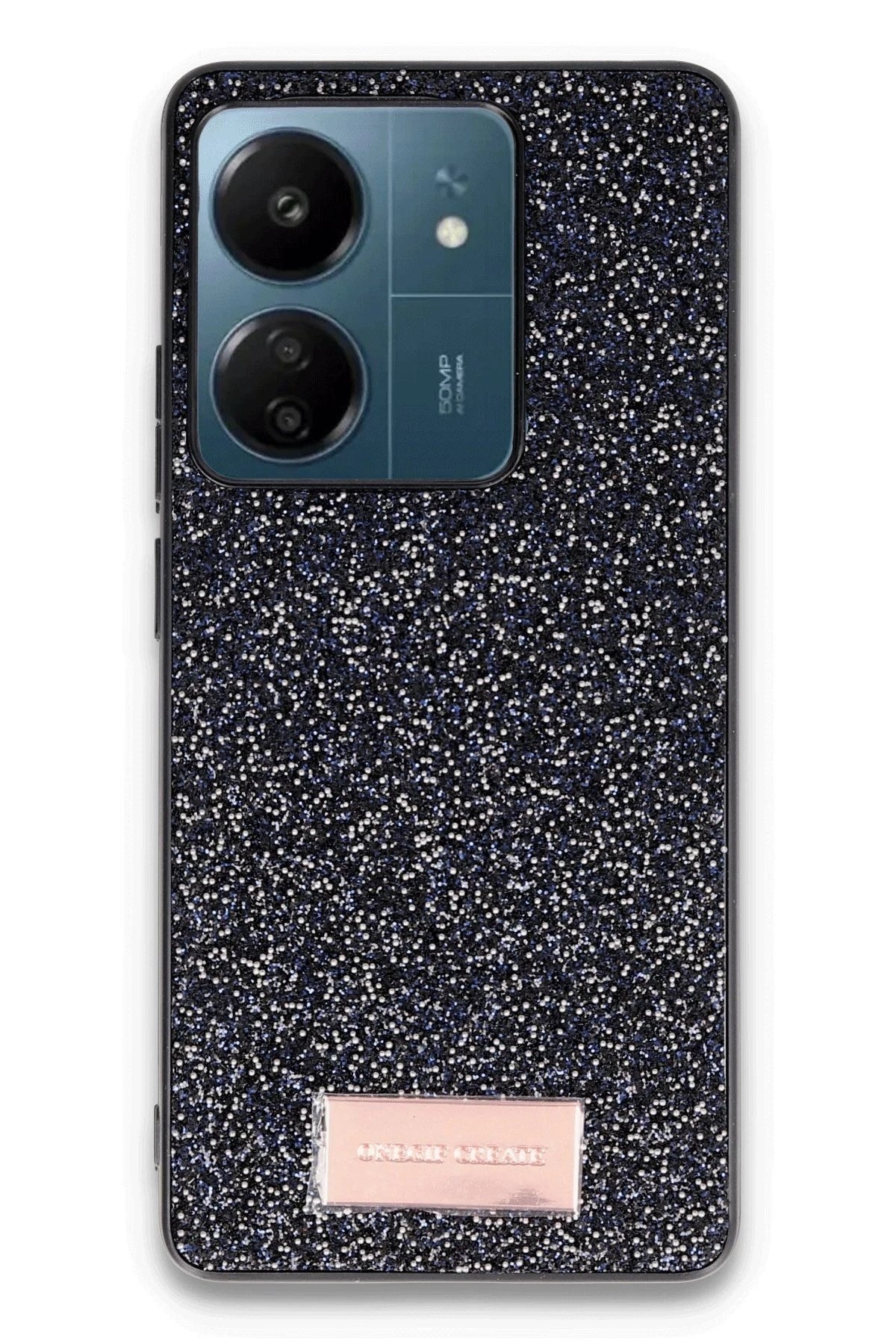 Mey İthalat® Redmi 13C Bright Simli Kapak - Siyah
