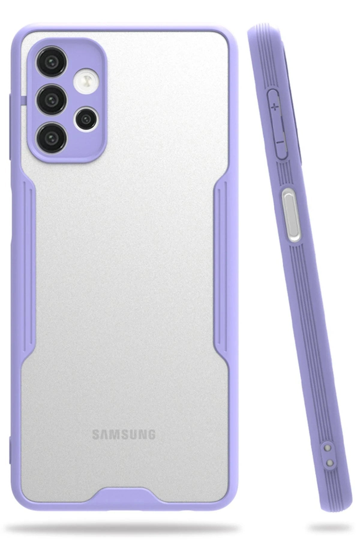 Mey İthalat® Samsung Galaxy A72 Kılıf Platin Silikon - Lila