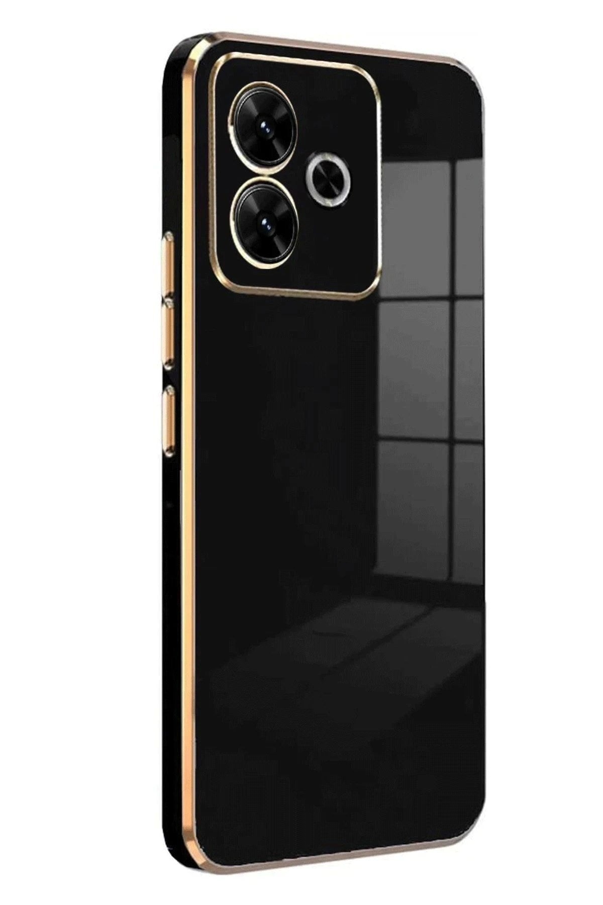 Mey İthalat® Redmi 13 4G Kılıf Volet Silikon - Siyah