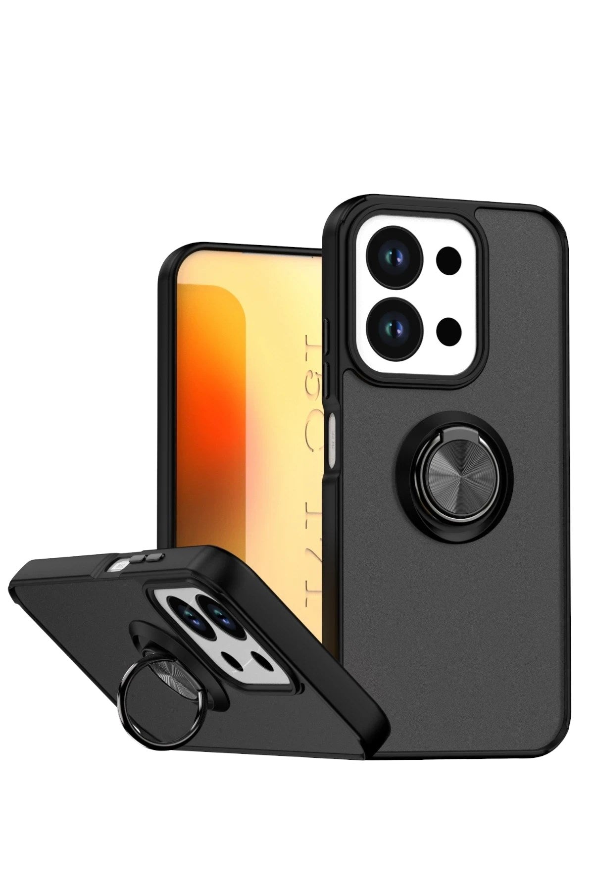 Mey İthalat® Redmi 15C 4G Montreal Yüzüklü Silikon Kapak - Siyah