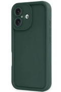 Mey İthalat® iPhone 16 Kılıf Viera Silikon - Koyu Yeşil