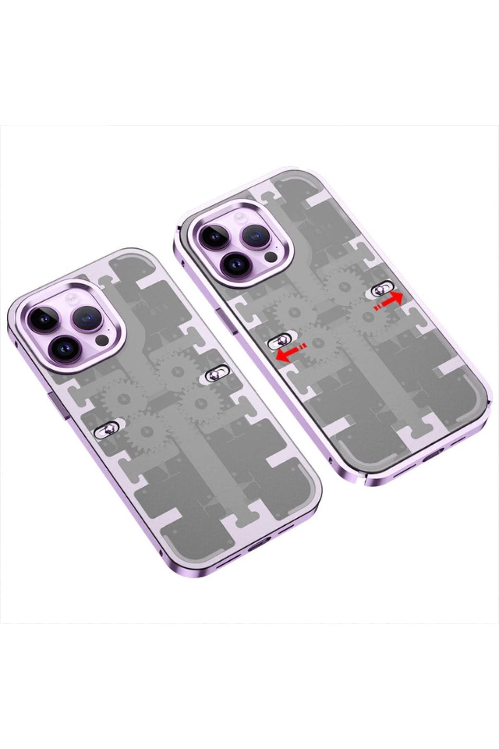 Mey İthalat® iPhone 13 Pro Kılıf Mekanik Bumper Kapak - Derin Mor