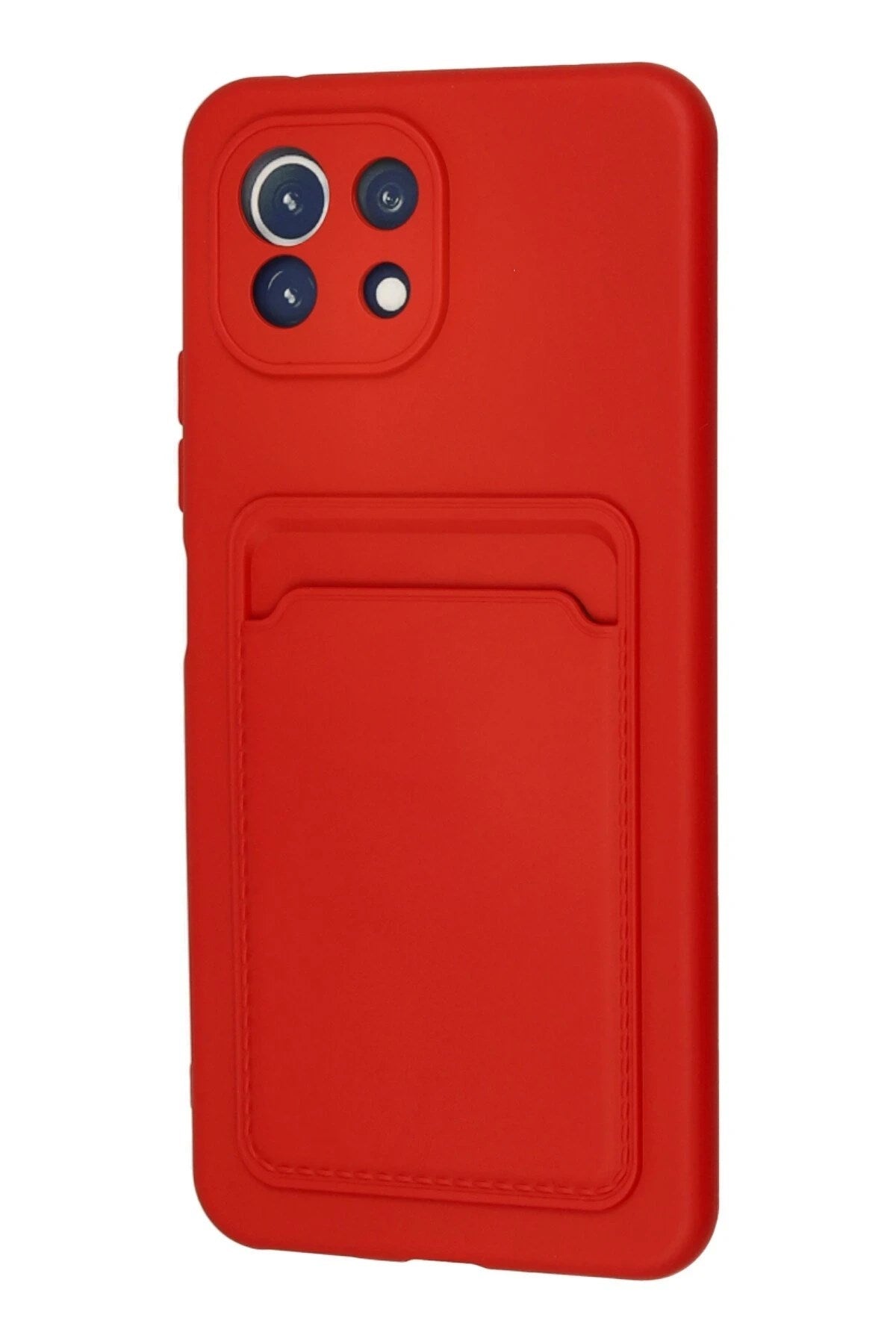 Mey İthalat® Mi 11 Kılıf Kelvin Kartvizitli Silikon - Kırmızı
