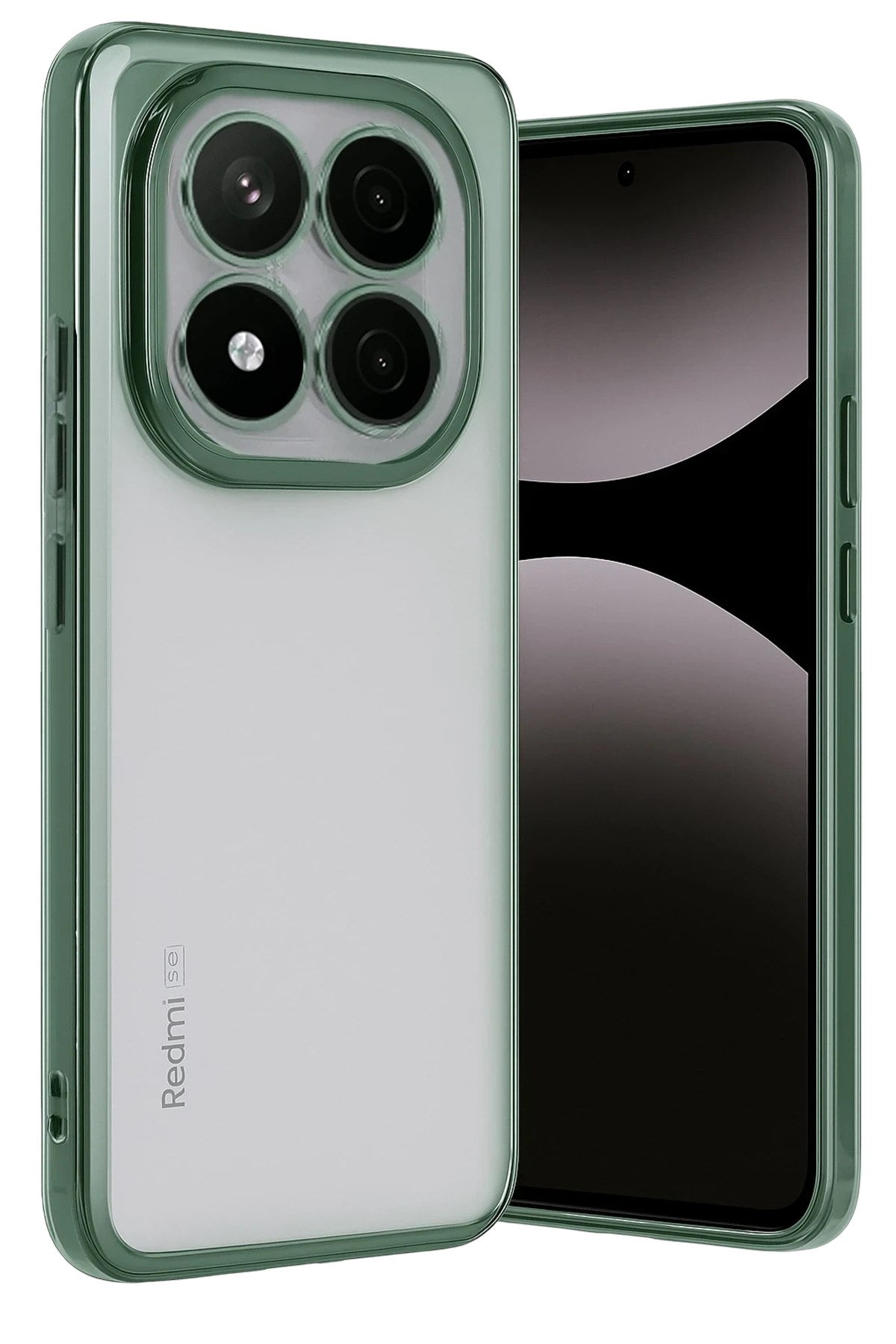 Mey İthalat® Redmi Note 14 Pro Plus Kılıf Lensli Silikon - Yeşil