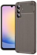 Mey İthalat® Samsung Galaxy S25 FE Auto Focus Karbon Kapak - Kahverengi