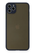 Mey İthalat® iPhone 11 Pro Max Kılıf Montreal Silikon Kapak - Lacivert