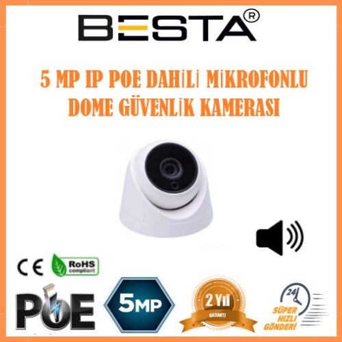 5 MP 4 İÇ MEKAN 4 DIŞ MEKAN KAMERALI IP POE GÜVENLİK SETİ