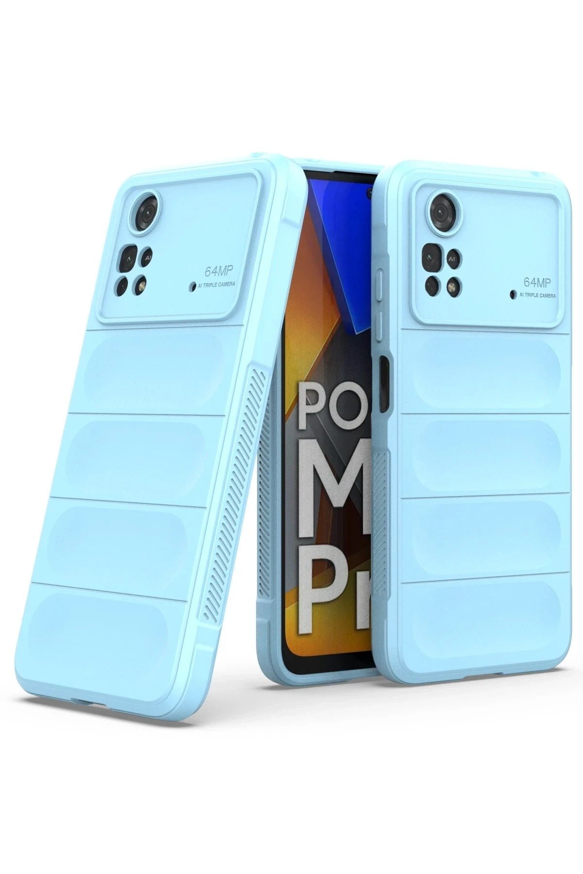 Mey İthalat® Poco M4 Pro 4G Kılıf Optimum Silikon - Sky Blue