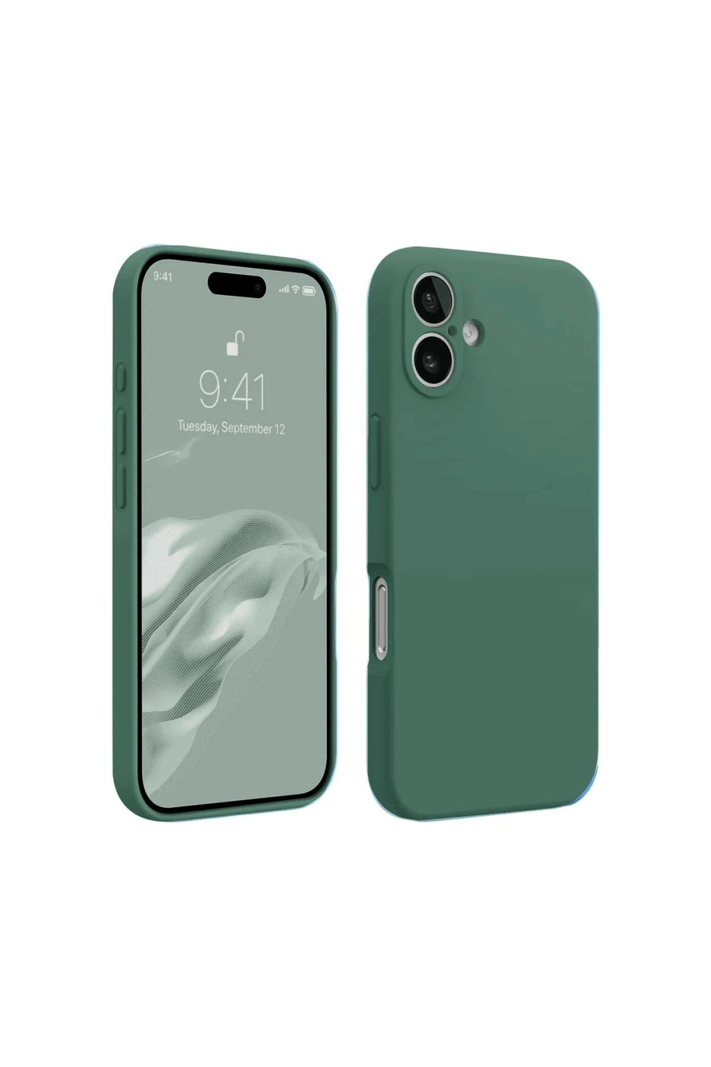 Mey İthalat® iPhone 16 Kılıf First Silikon - Koyu Yeşil