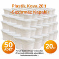 Sızdırmaz Kapaklı Plastik Kova 20lt x 50 Adet (outlet)