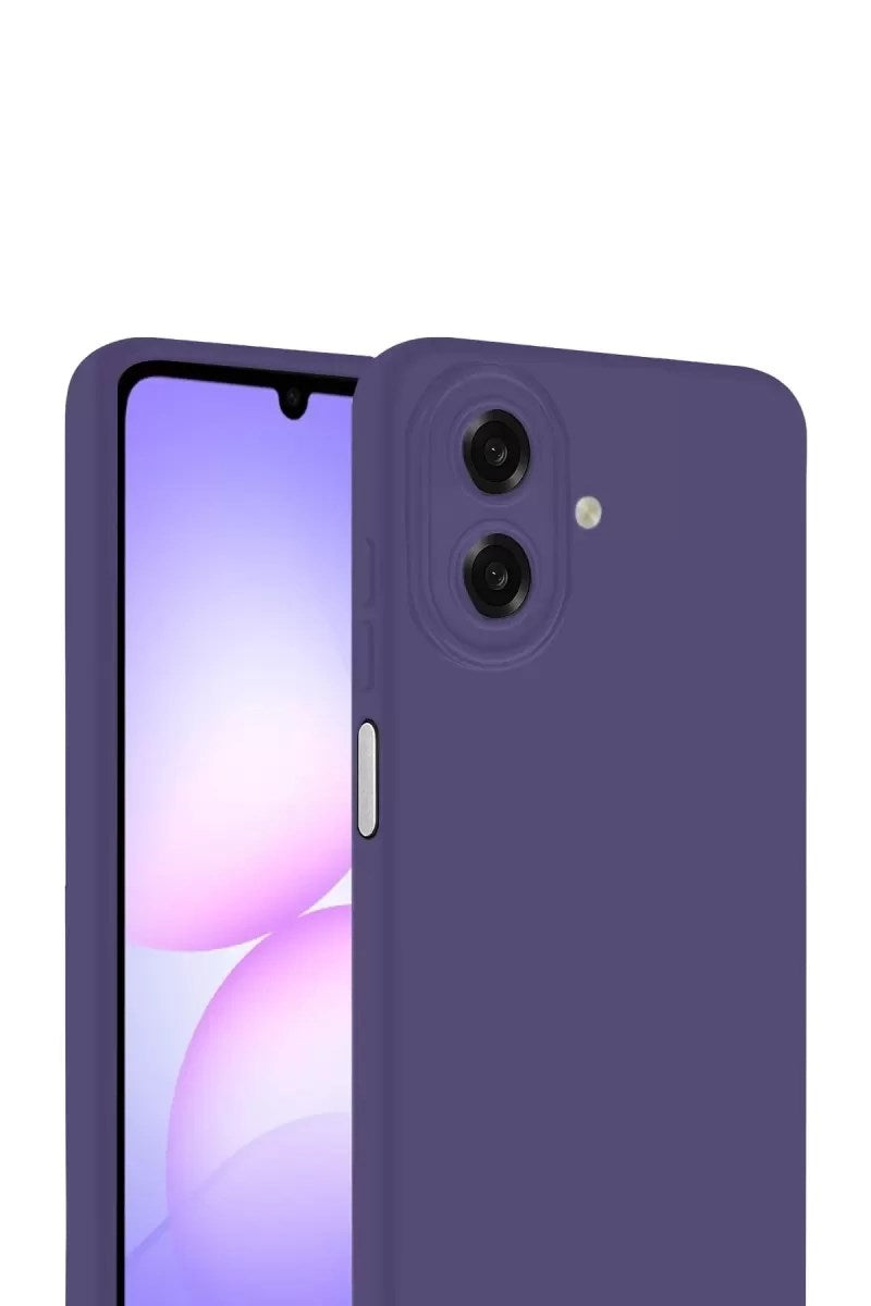Mey İthalat® Samsung Galaxy A07 4G First Silikon - Mürdüm