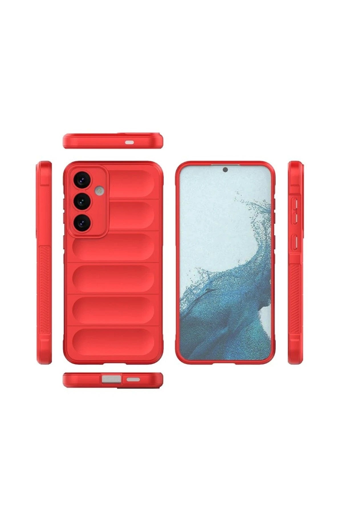 Mey İthalat® Samsung Galaxy S24 FE Kılıf Optimum Silikon - Kırmızı