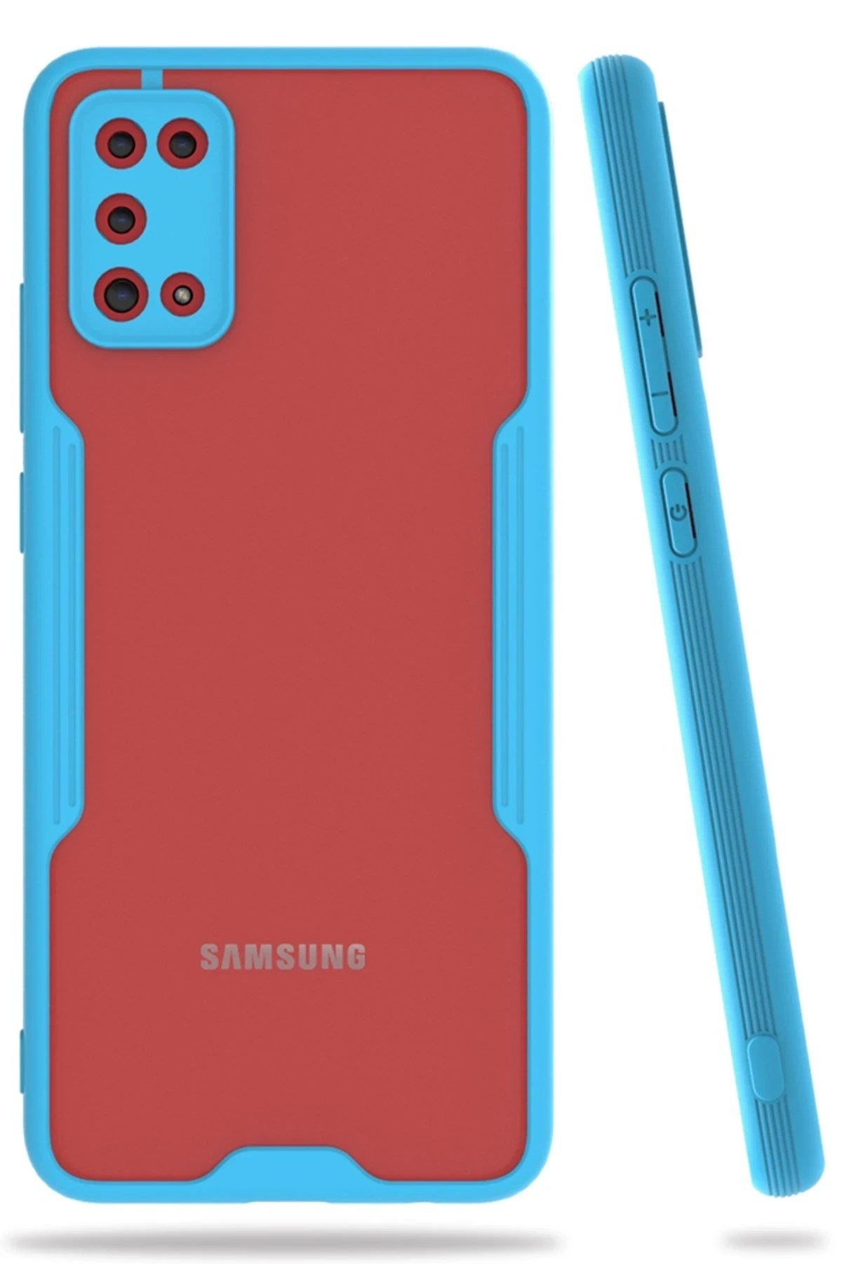Mey İthalat® Samsung Galaxy A02S Kılıf Platin Silikon - Mavi