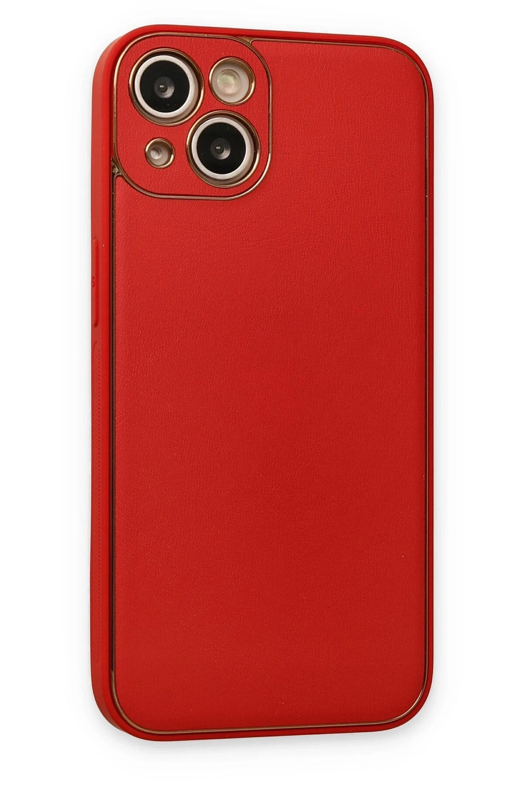 Mey İthalat® iPhone 14 Plus Kılıf Coco Deri Silikon Kapak - Kırmızı