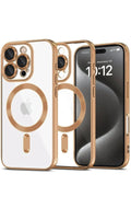 Mey İthalat® iPhone 16 Pro Max Kılıf Kross Magneticsafe Kapak - Çöl Titanyum