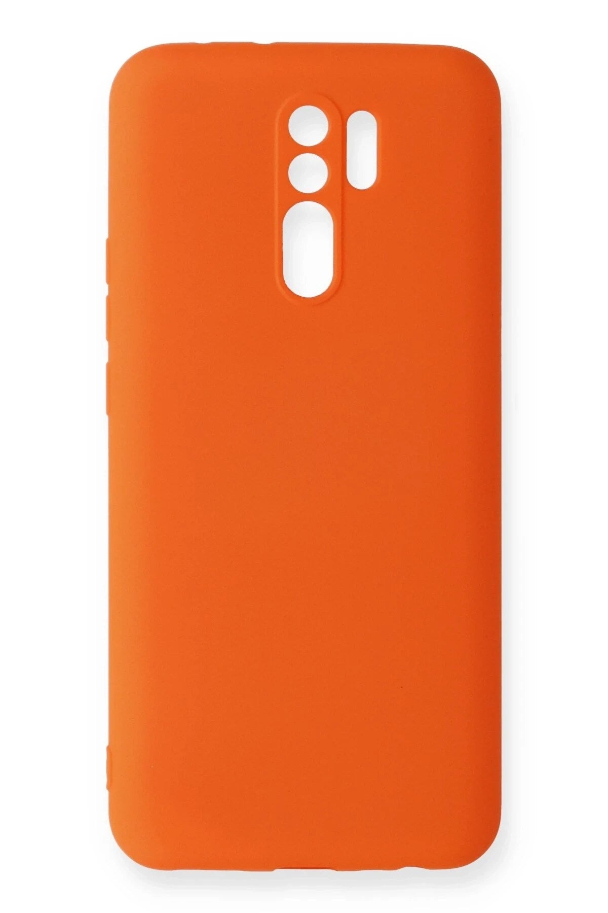 Mey İthalat® Redmi 9 Kılıf Nano içi Kadife Silikon - Turuncu