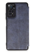 Mey İthalat® Redmi Note 12 Pro 4G Kılıf Flip Cover - Lacivert