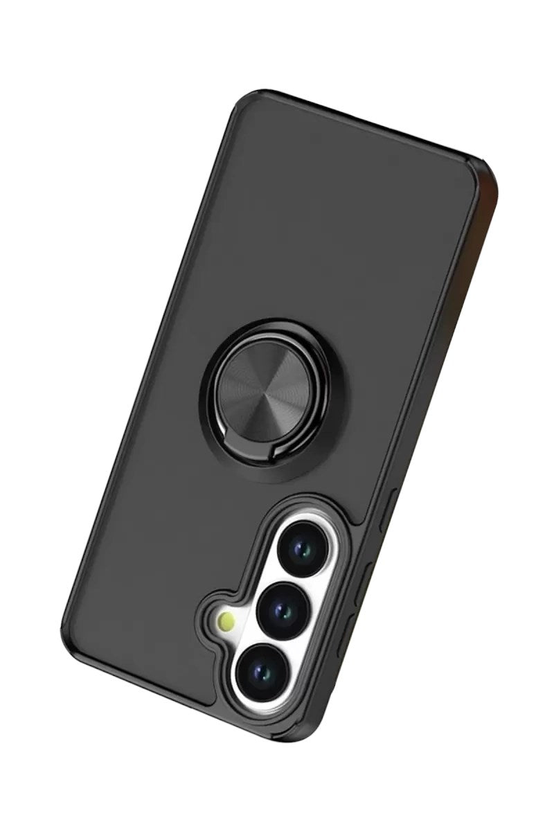 Mey İthalat® Samsung Galaxy S26 Montreal Yüzüklü Silikon Kapak - Siyah