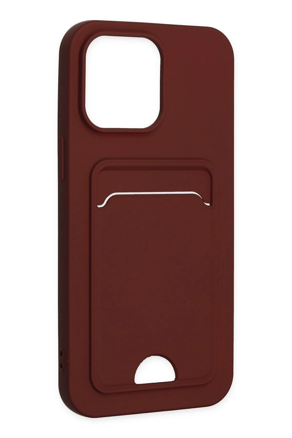 Mey İthalat® iPhone 14 Pro Kılıf Kelvin Kartvizitli Silikon - Bordo