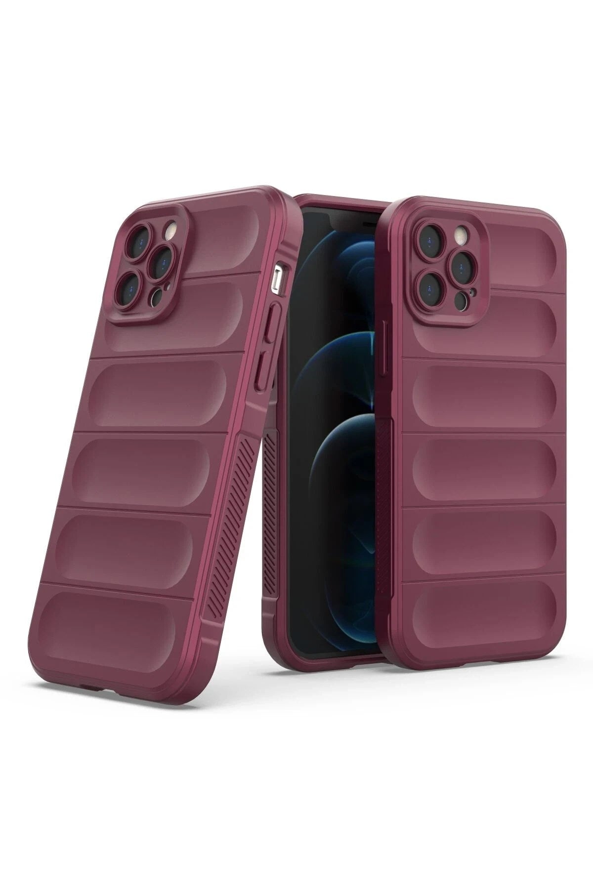 Mey İthalat® iPhone 12 Pro Kılıf Optimum Silikon - Bordo