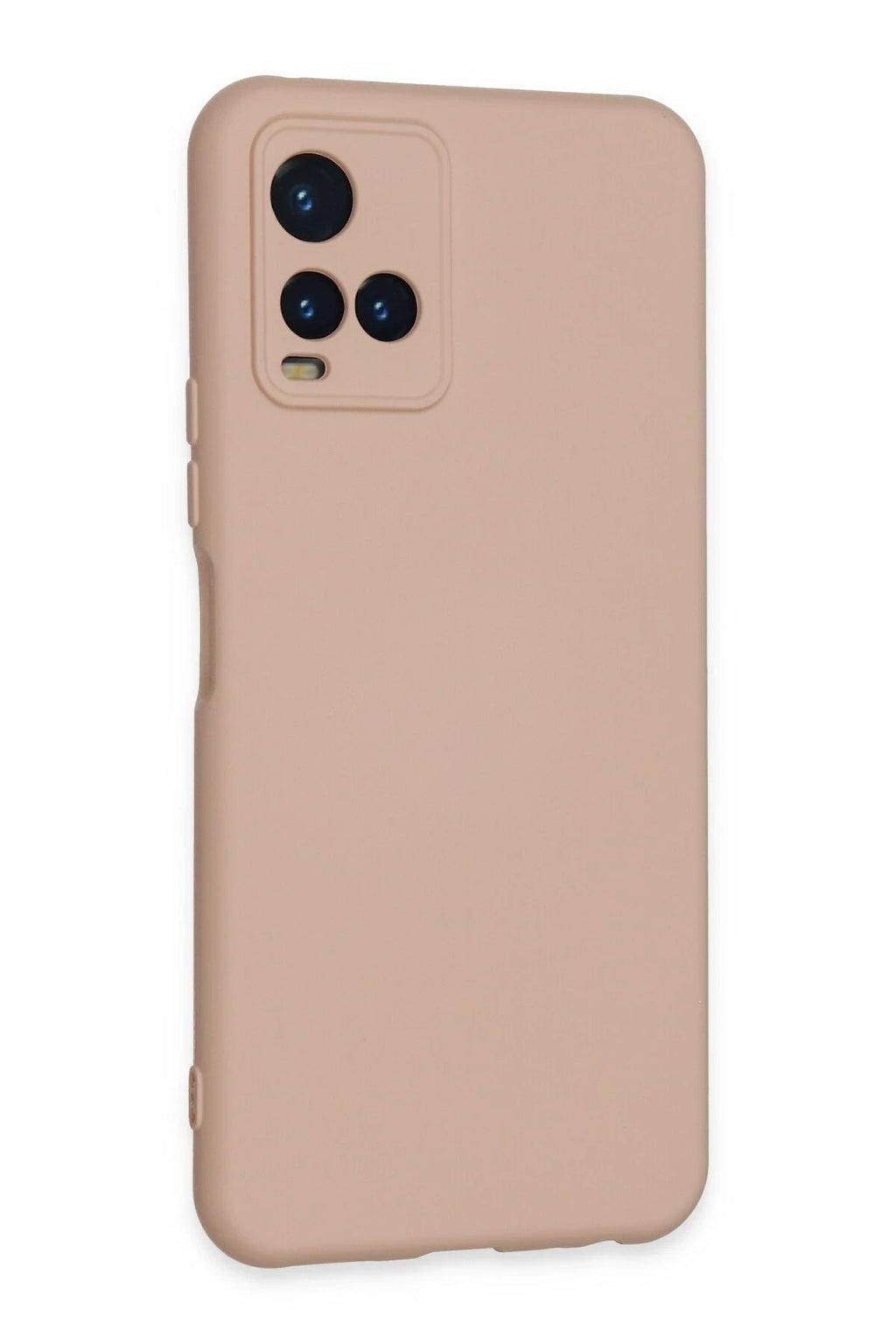 Mey İthalat® Vivo Y21S Kılıf Nano içi Kadife Silikon - Pudra