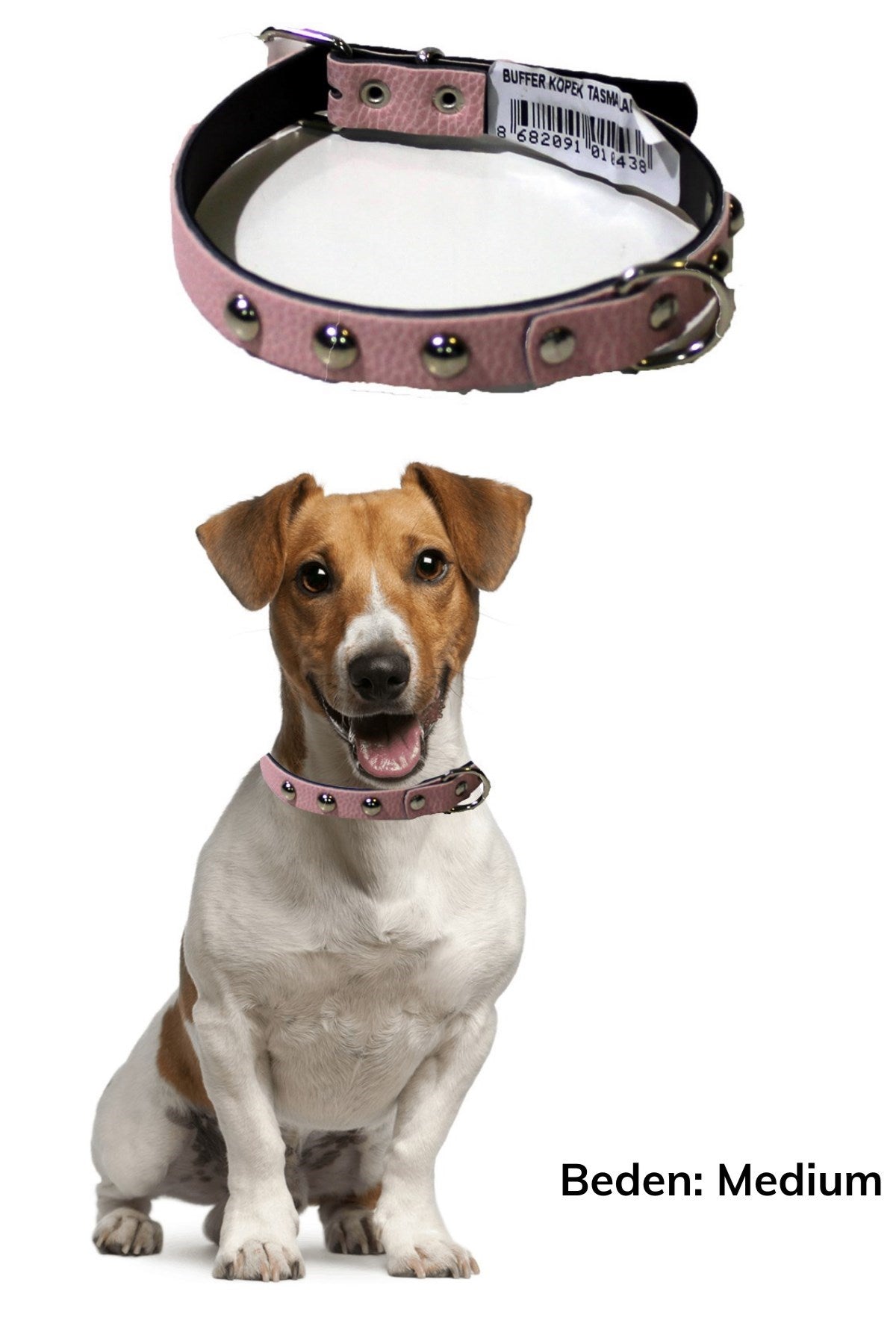 Yumuşak Dokulu Deri Köpek Gezdirme Boyun Tasması Medium