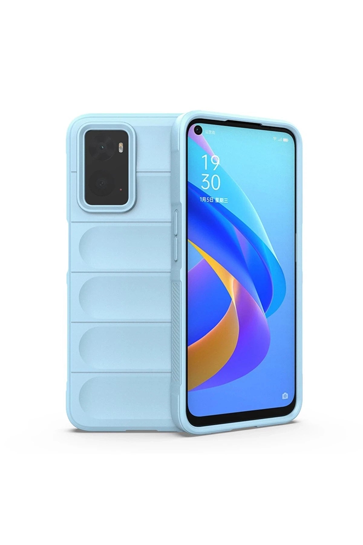 Mey İthalat® Realme 9i 4G Kılıf Optimum Silikon - Sky Blue