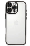 Mey İthalat® iPhone 16 Pro Kılıf Lensli Silikon - Siyah