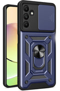 Mey İthalat® Samsung Galaxy M15 Kılıf Pars Lens Yüzüklü Silikon - Lacivert