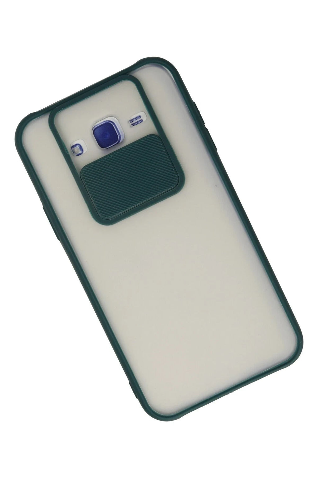 Mey İthalat® Samsung Galaxy J7 Kılıf Palm Buzlu Kamera Sürgülü Silikon - Yeşil