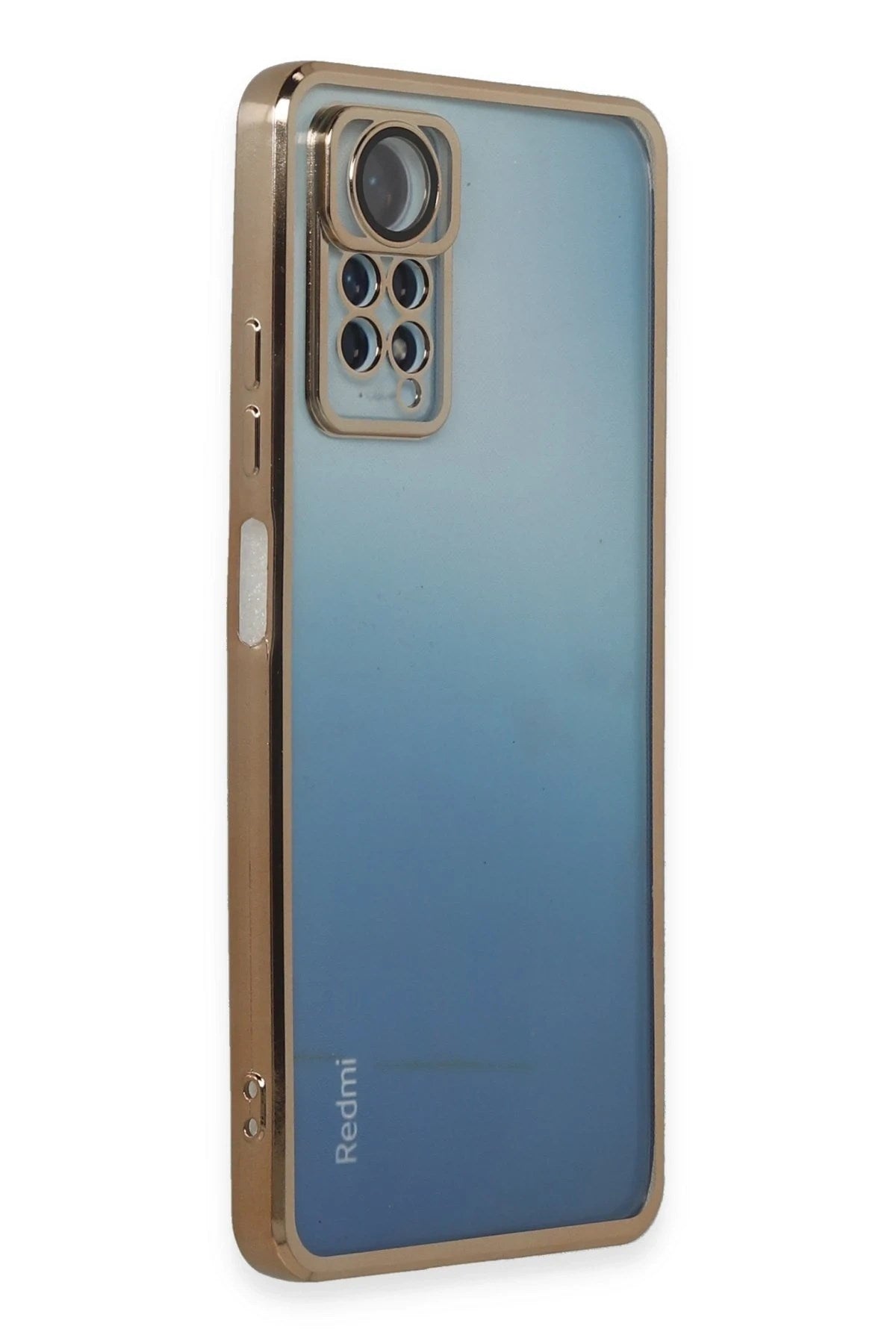 Mey İthalat® Redmi Note 11 Pro Kılıf Lensli Silikon - Gold