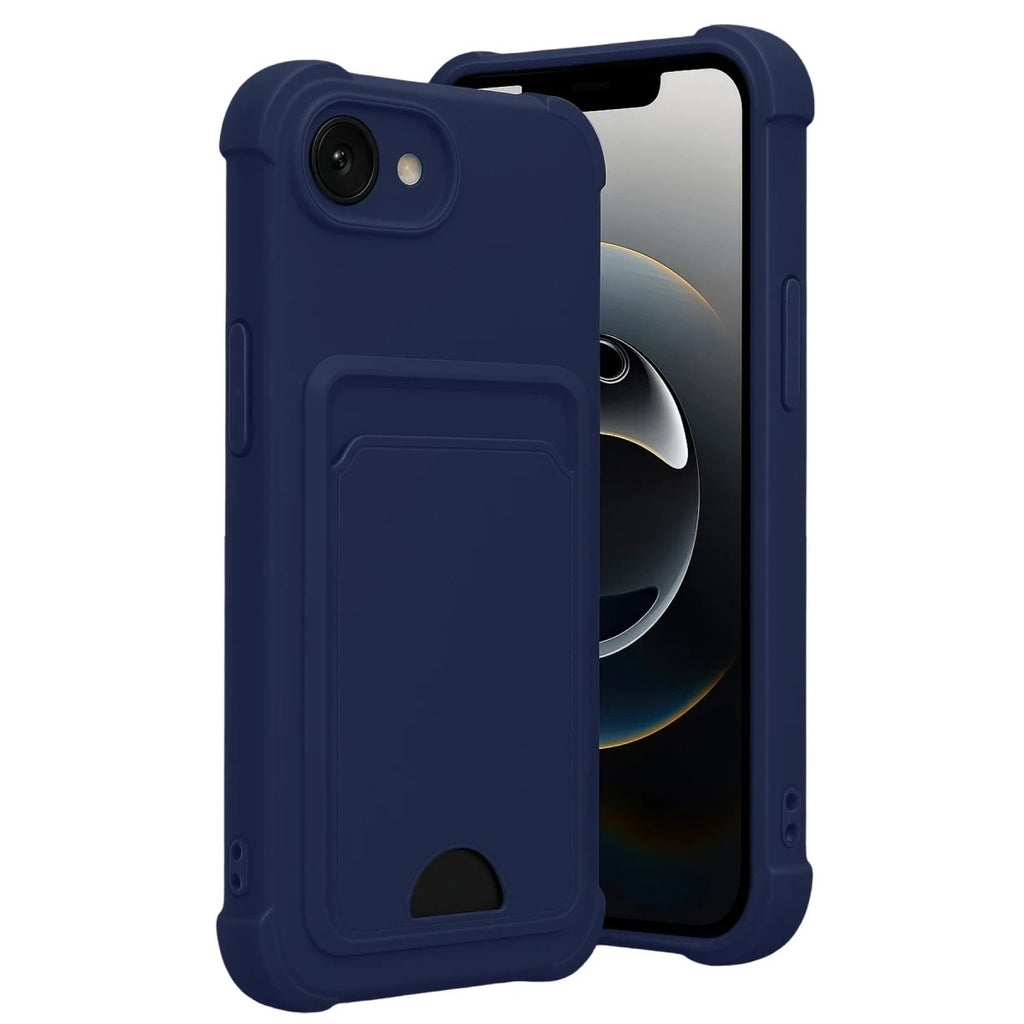 Mey İthalat® iPhone 16E Kelvin Kartvizitli Silikon - Lacivert