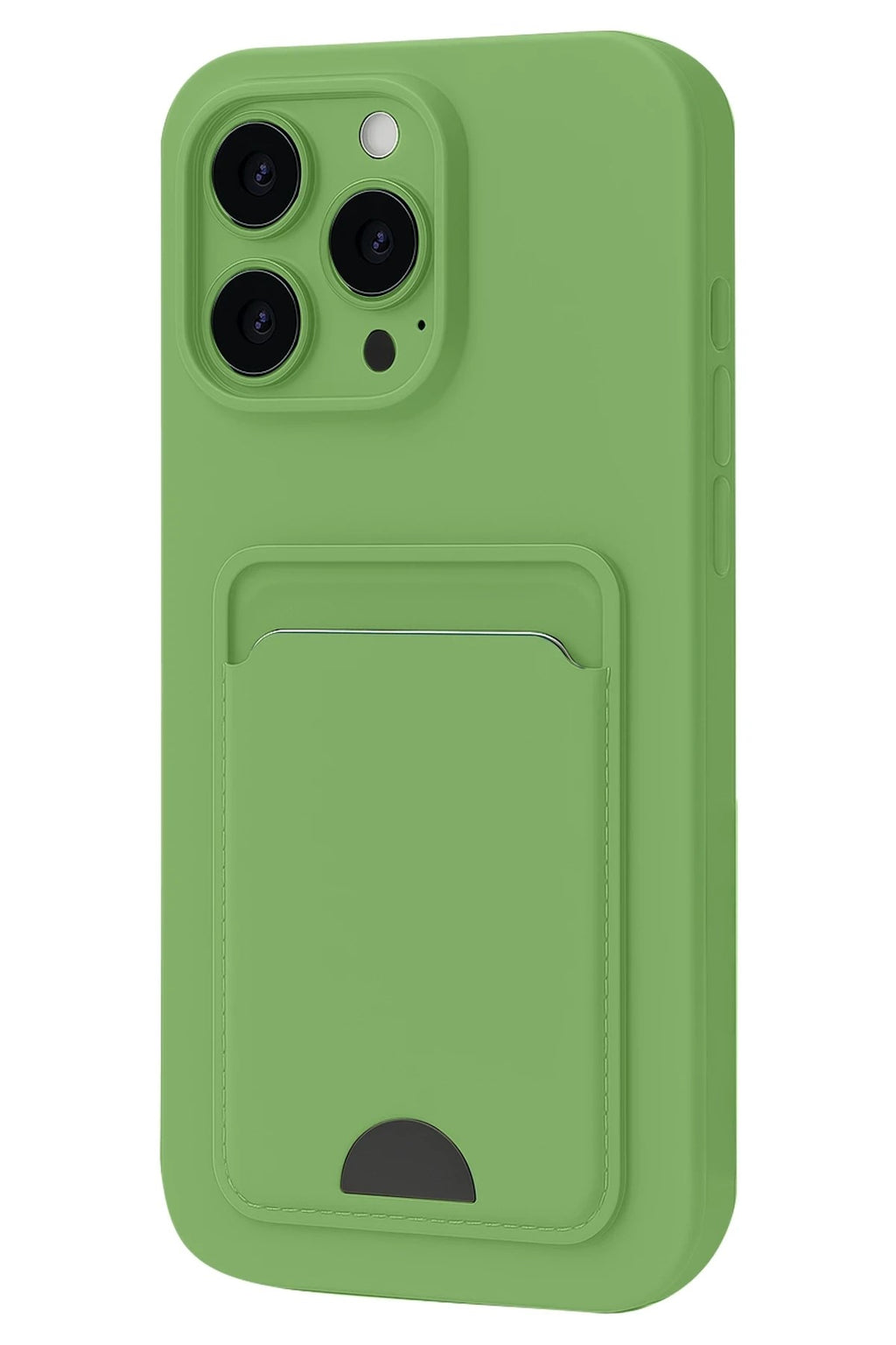 Mey İthalat® iPhone 16 Pro Kılıf Kelvin Kartvizitli Silikon - Açık Yeşil