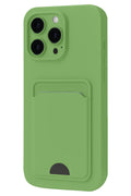 Mey İthalat® iPhone 16 Pro Kılıf Kelvin Kartvizitli Silikon - Açık Yeşil