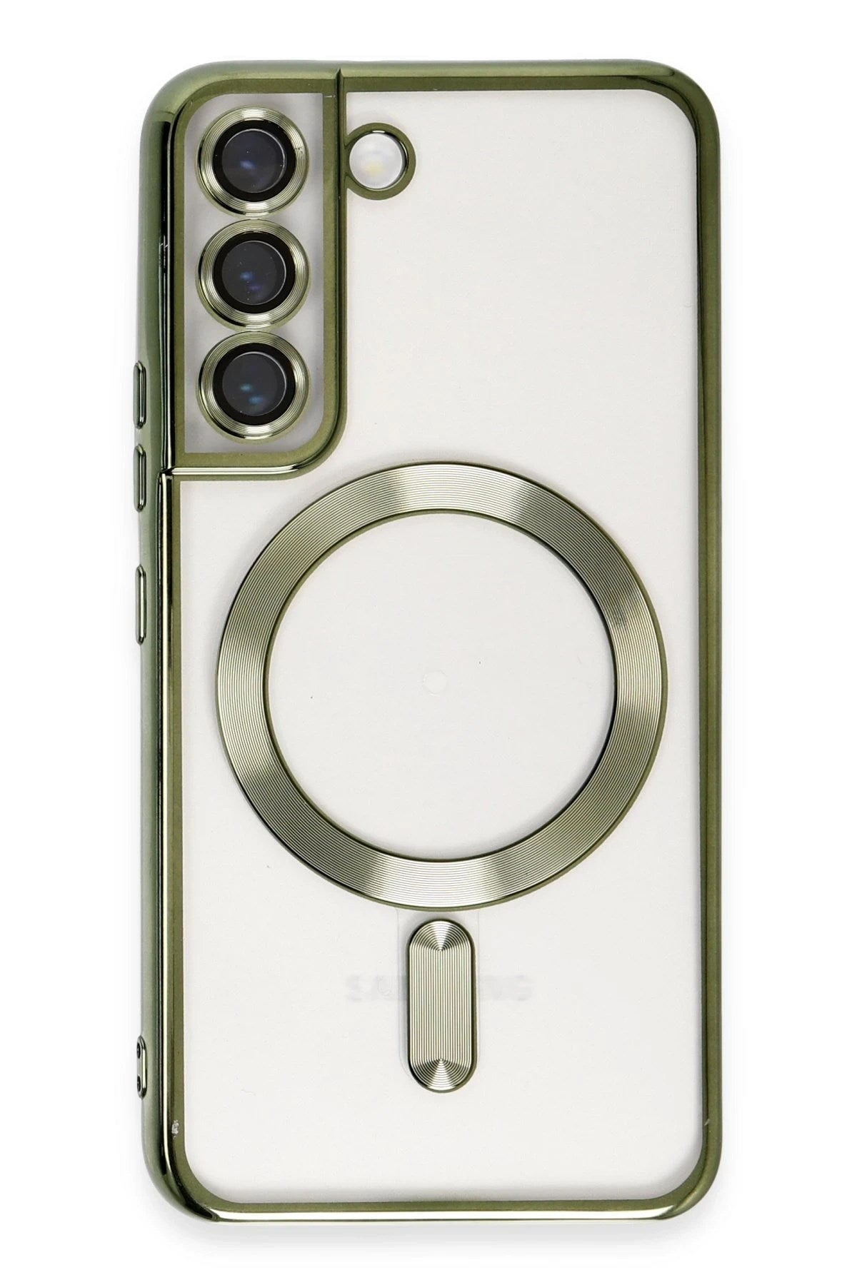 Mey İthalat® Samsung Galaxy S22 Kılıf Kross Magneticsafe Kapak - Koyu Yeşil