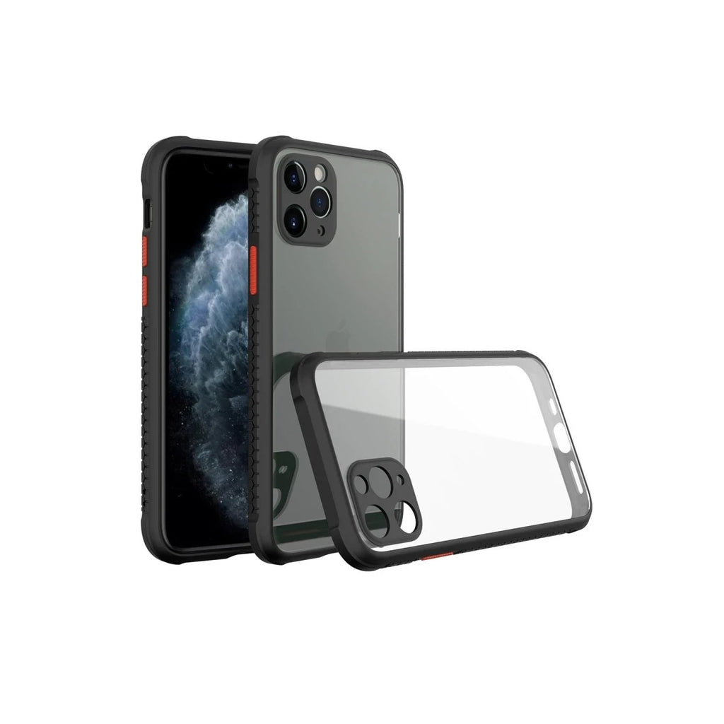 Mey İthalat® iPhone 11 Pro Max Kılıf Miami Şeffaf Silikon - Siyah