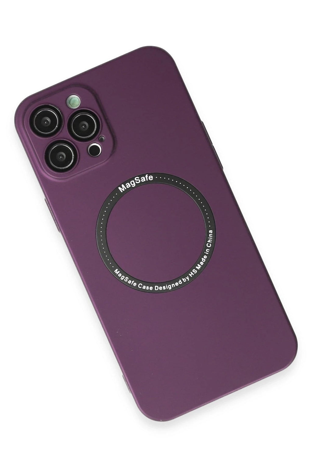 Mey İthalat® iPhone 12 Pro Kılıf Jack Magneticsafe Lens Silikon - Mürdüm